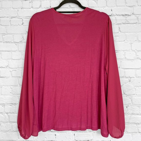 Ann Taylor LOFT Twist Mixed Media Top - Picture 5 of 9